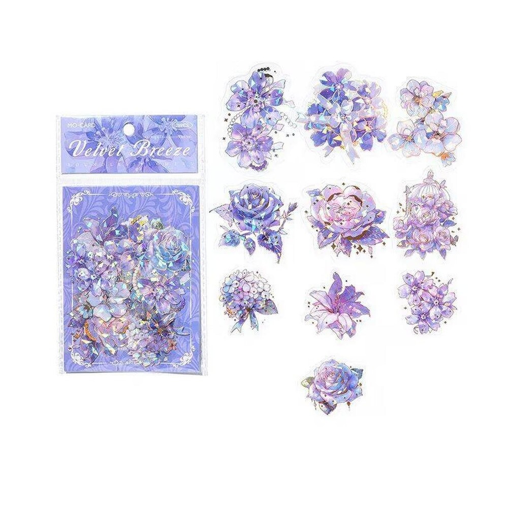 20 Pcs Glitter Shining Floral Clear Ac 41